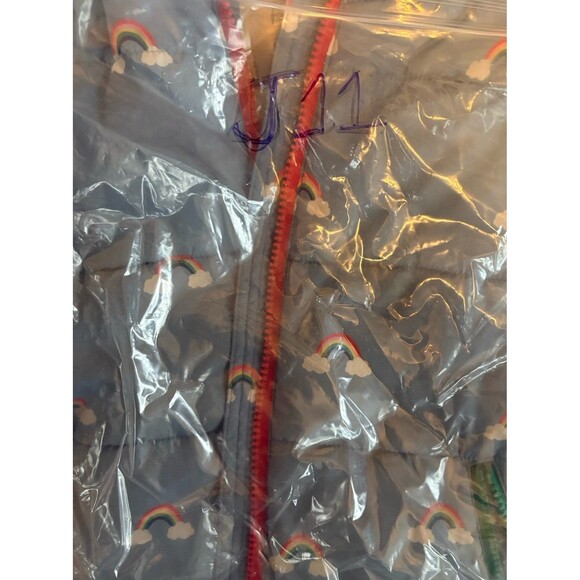 Mini Boden girls size 4/5 years 2 in 1 blue rainbow jack coat - Picture 6 of 6